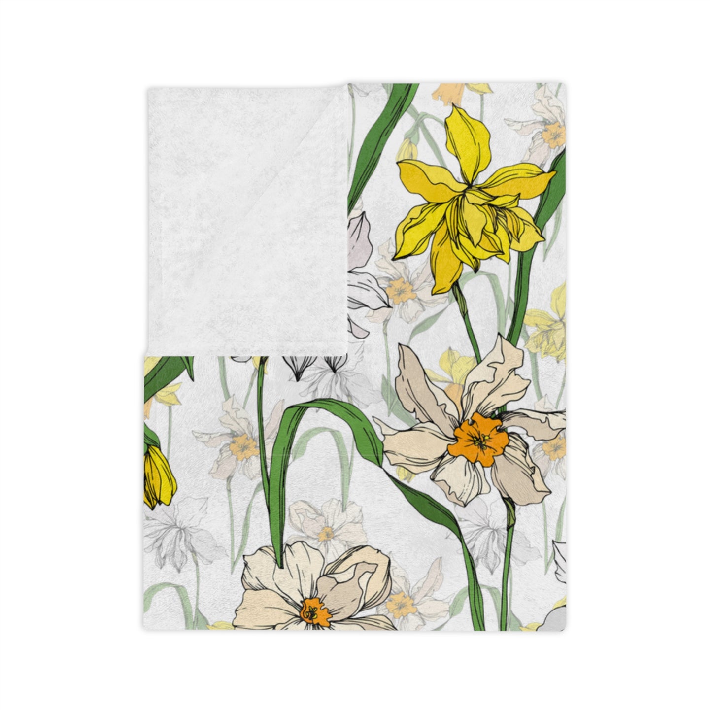 Spring Floral Velveteen Blanket, Cozy Throw for Home Decor, Perfect Gift for Mother's Day, Easter, or Housewarming