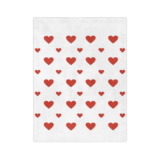 Cozy Heart Pattern Blanket - Perfect for Valentine's Day, Home Décor, Gifts, Snuggling, Soft Microfiber Blanket
