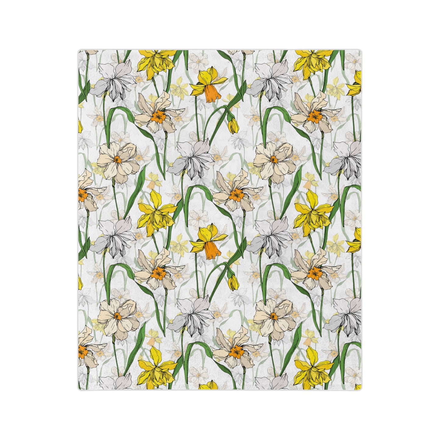 Spring Floral Velveteen Blanket, Cozy Throw for Home Decor, Perfect Gift for Mother's Day, Easter, or Housewarming