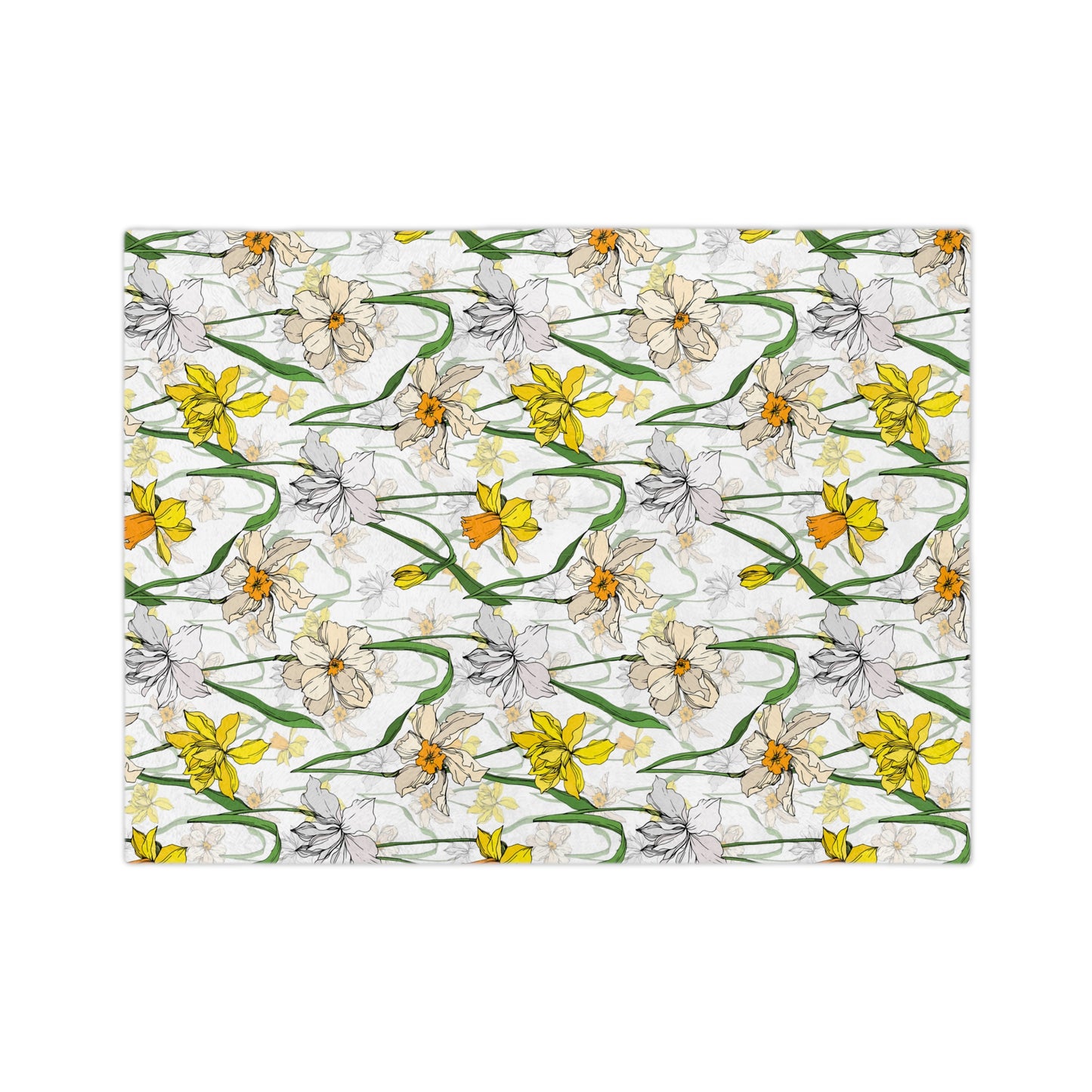Spring Floral Velveteen Blanket, Cozy Throw for Home Decor, Perfect Gift for Mother's Day, Easter, or Housewarming