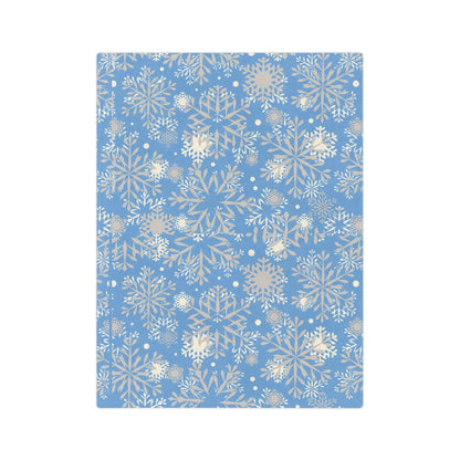 Cozy Winter Blanket, Soft Microfiber Throw for Christmas, Snowflake Design, Holiday Decor, Warm Gift