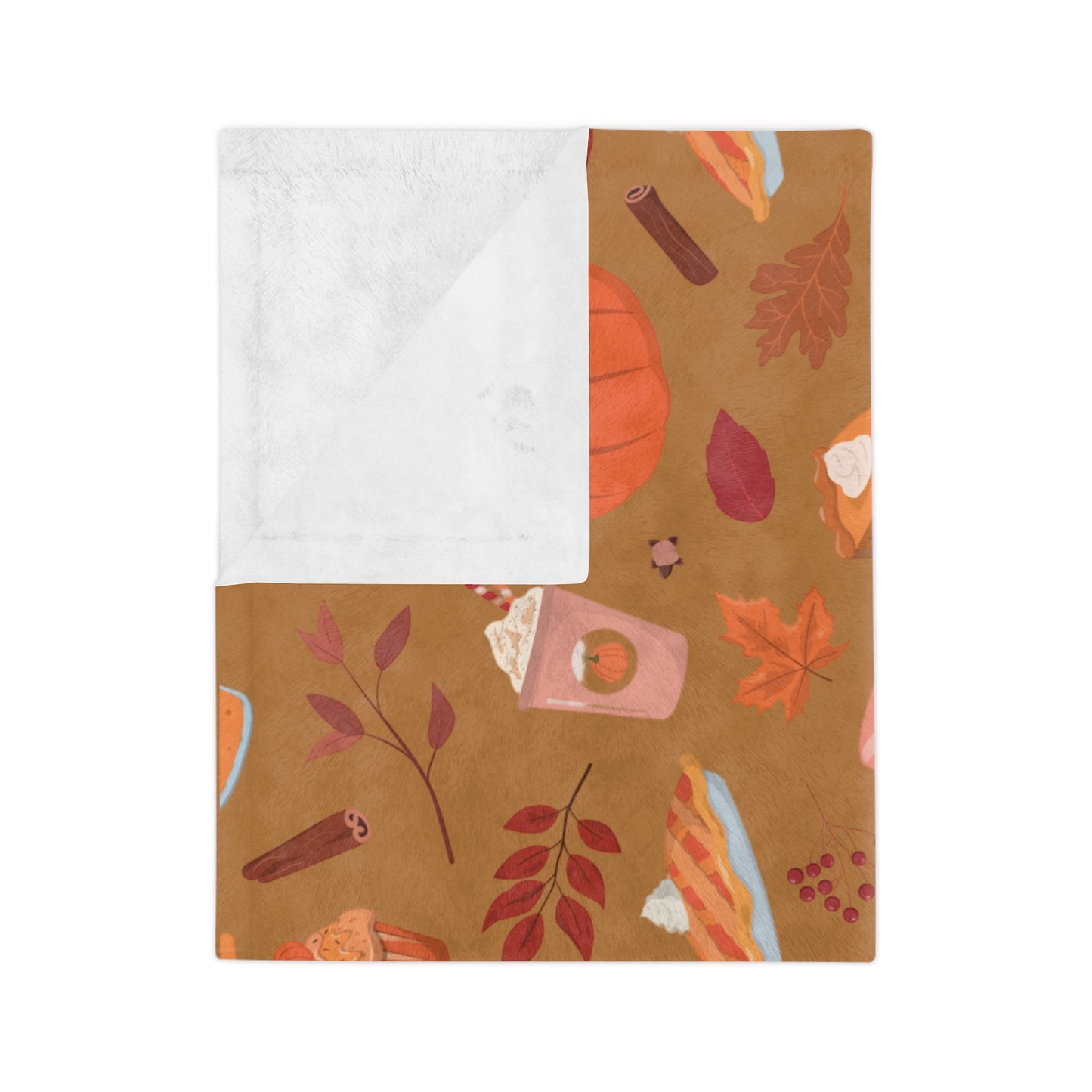 Cozy Fall Blanket, Pumpkin Spice Blanket, Autumn Decor Throw, Microfiber Comforter, Seasonal Home Accessory, Snuggly Gift