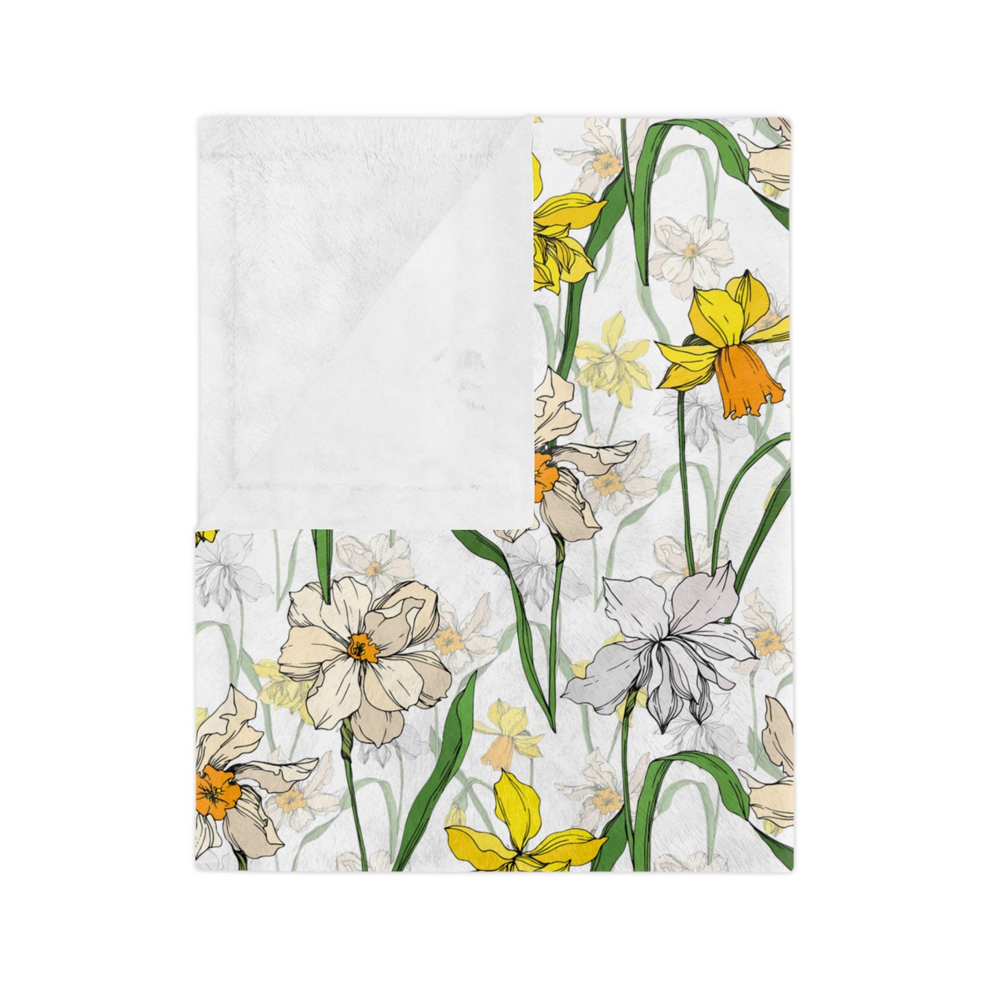 Spring Floral Velveteen Blanket, Cozy Throw for Home Decor, Perfect Gift for Mother's Day, Easter, or Housewarming