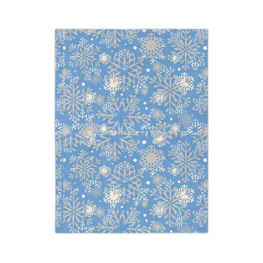 Cozy Winter Blanket, Soft Microfiber Throw for Christmas, Snowflake Design, Holiday Decor, Warm Gift