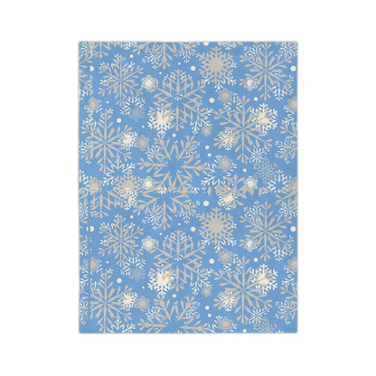 Cozy Winter Blanket, Soft Microfiber Throw for Christmas, Snowflake Design, Holiday Decor, Warm Gift
