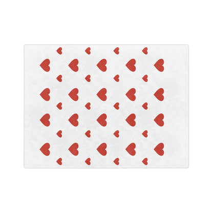 Cozy Heart Pattern Blanket - Perfect for Valentine's Day, Home Décor, Gifts, Snuggling, Soft Microfiber Blanket