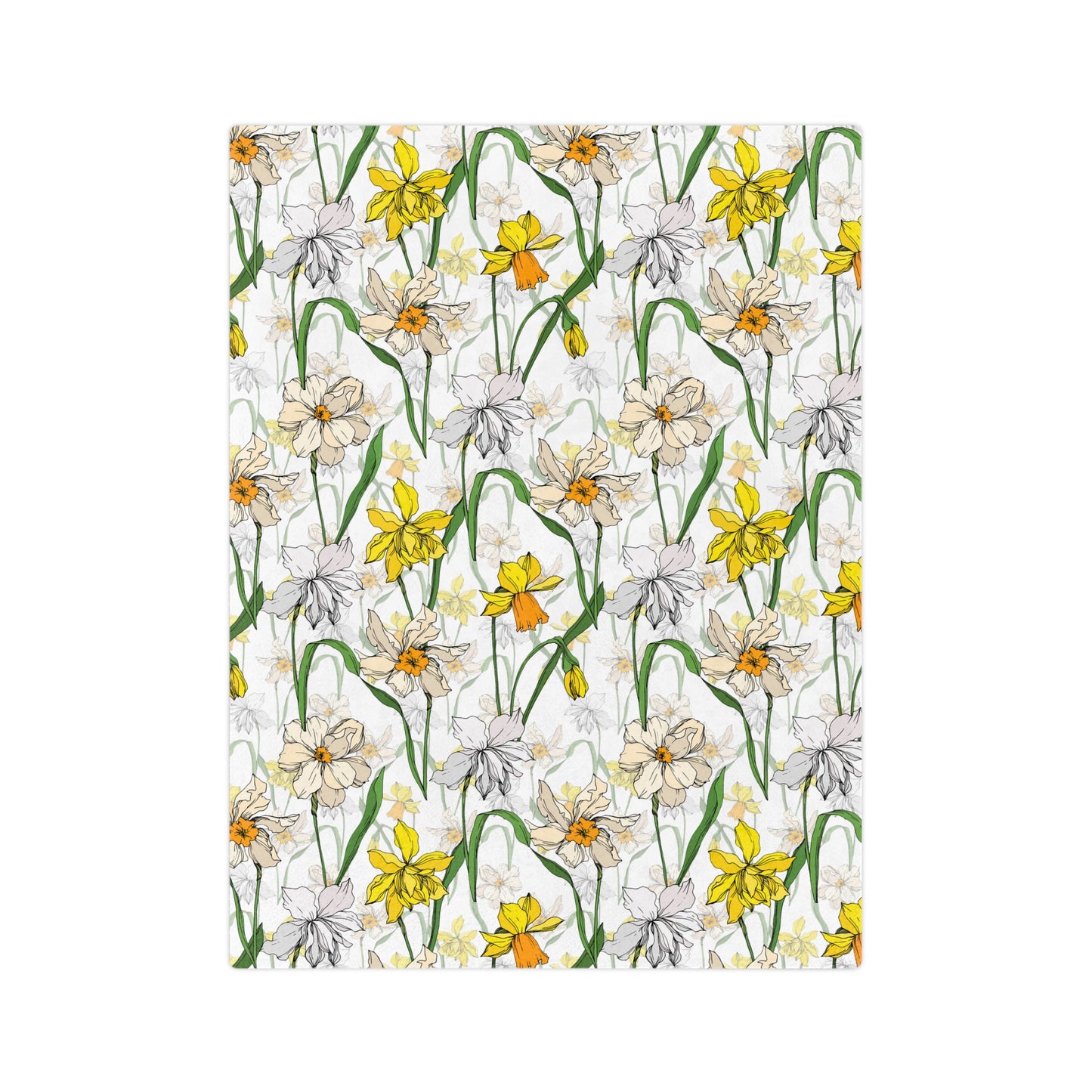 Spring Floral Velveteen Blanket, Cozy Throw for Home Decor, Perfect Gift for Mother's Day, Easter, or Housewarming