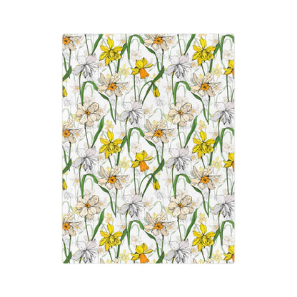 Spring Floral Velveteen Blanket, Cozy Throw for Home Decor, Perfect Gift for Mother's Day, Easter, or Housewarming