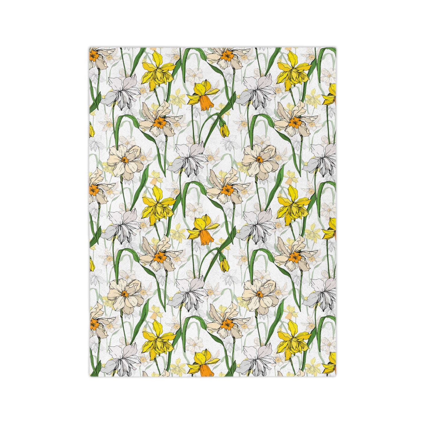 Spring Floral Velveteen Blanket, Cozy Throw for Home Decor, Perfect Gift for Mother's Day, Easter, or Housewarming