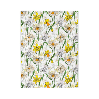 Spring Floral Velveteen Blanket, Cozy Throw for Home Decor, Perfect Gift for Mother's Day, Easter, or Housewarming
