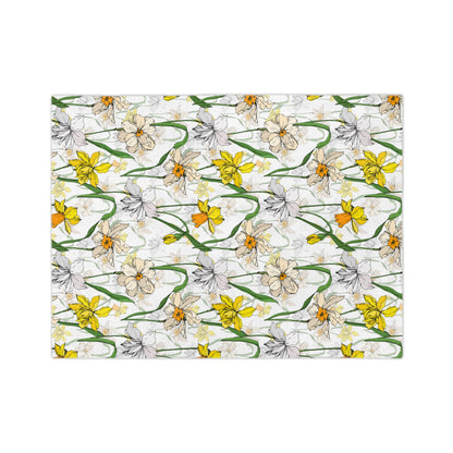 Spring Floral Velveteen Blanket, Cozy Throw for Home Decor, Perfect Gift for Mother's Day, Easter, or Housewarming