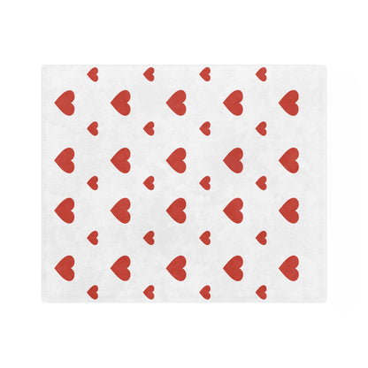 Cozy Heart Pattern Blanket - Perfect for Valentine's Day, Home Décor, Gifts, Snuggling, Soft Microfiber Blanket