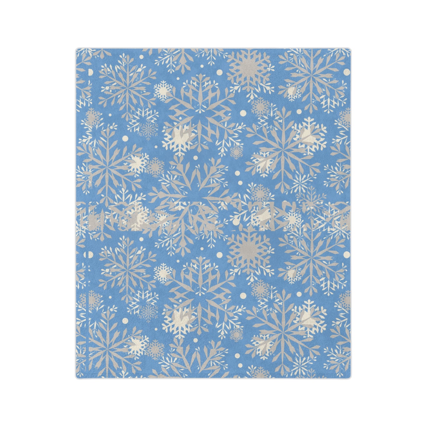 Cozy Winter Blanket, Soft Microfiber Throw for Christmas, Snowflake Design, Holiday Decor, Warm Gift