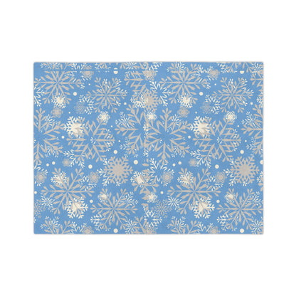 Cozy Winter Blanket, Soft Microfiber Throw for Christmas, Snowflake Design, Holiday Decor, Warm Gift