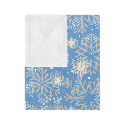 Cozy Winter Blanket, Soft Microfiber Throw for Christmas, Snowflake Design, Holiday Decor, Warm Gift