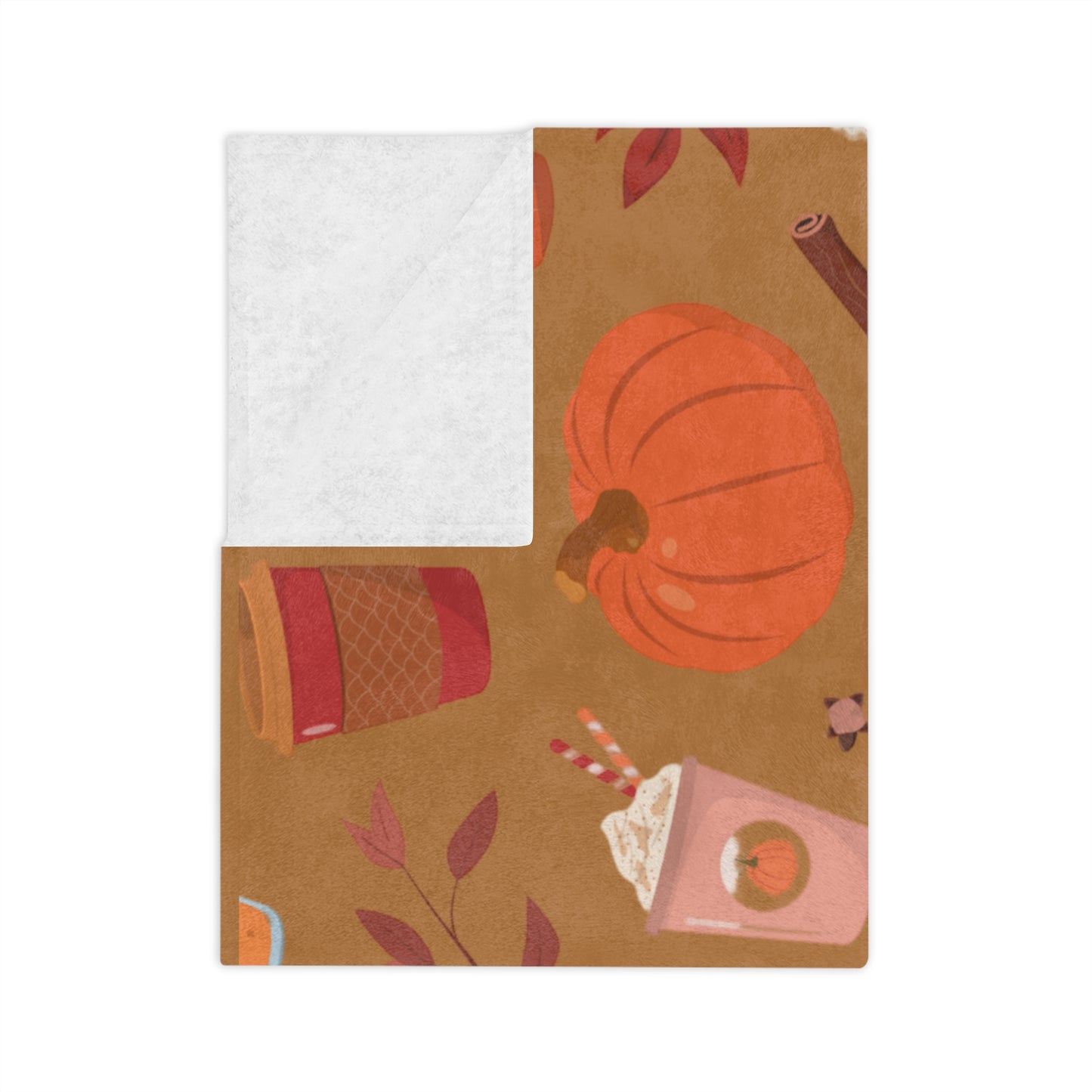 Cozy Fall Blanket, Pumpkin Spice Blanket, Autumn Decor Throw, Microfiber Comforter, Seasonal Home Accessory, Snuggly Gift