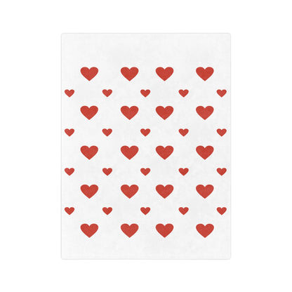 Cozy Heart Pattern Blanket - Perfect for Valentine's Day, Home Décor, Gifts, Snuggling, Soft Microfiber Blanket