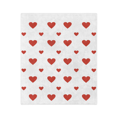 Cozy Heart Pattern Blanket - Perfect for Valentine's Day, Home Décor, Gifts, Snuggling, Soft Microfiber Blanket